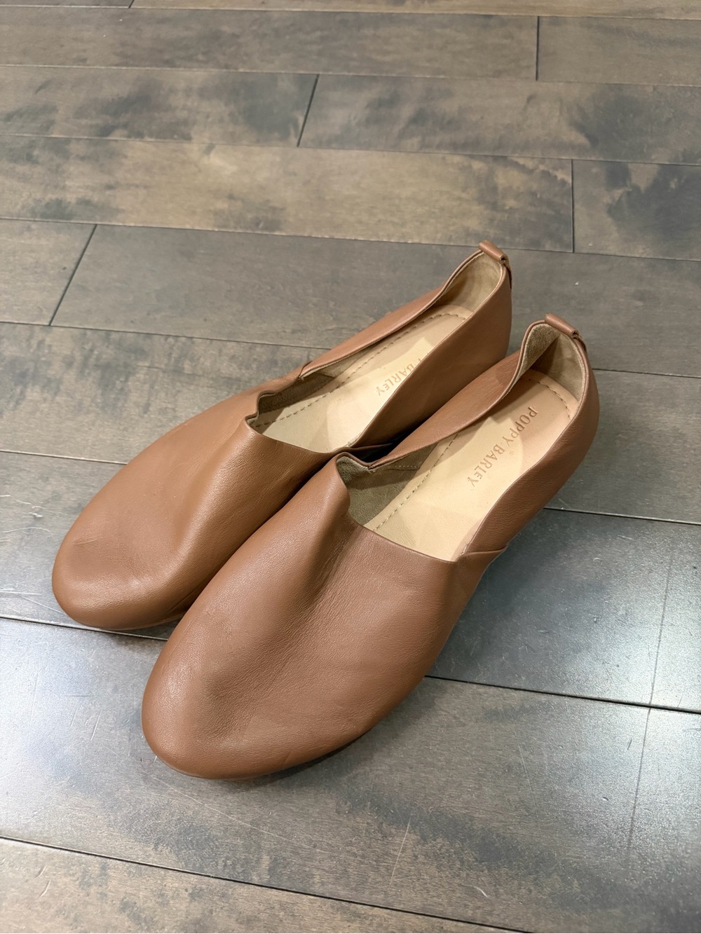 Poppy Barley Leather Loafers Size 12W